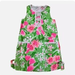 Lilly Pulitzer Classic Floral Shift Dress in Everything Nice Pink Green size 5